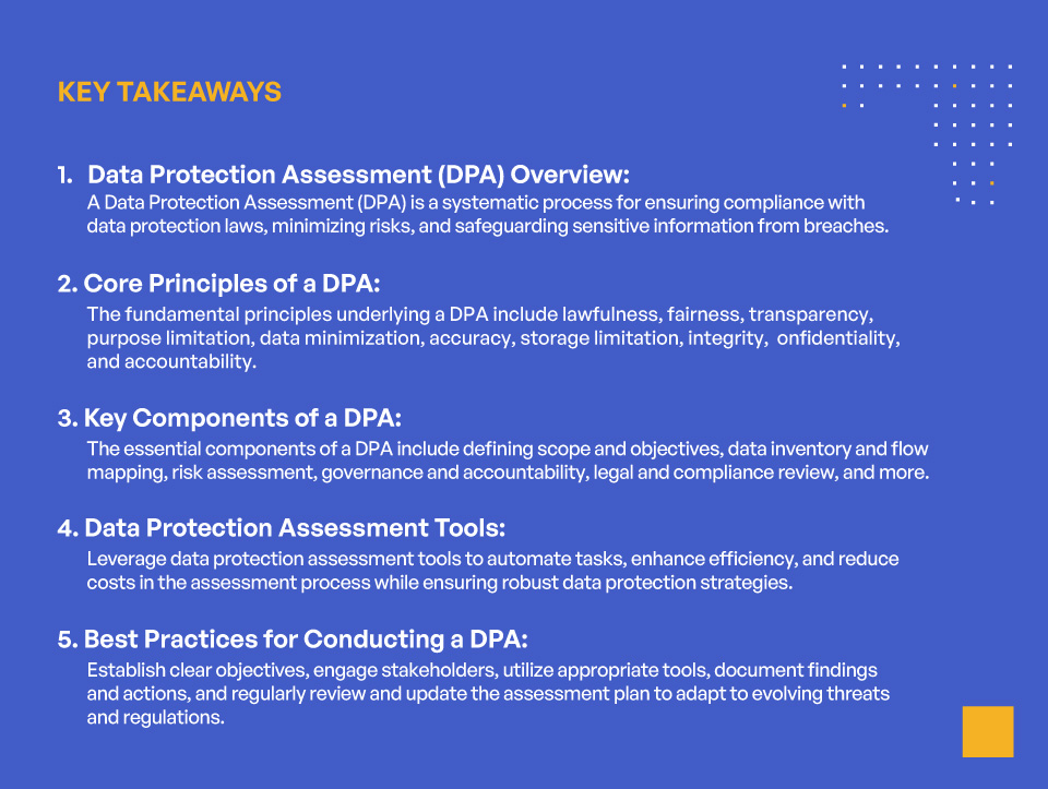Data Protection Assessment - Key Takeaways