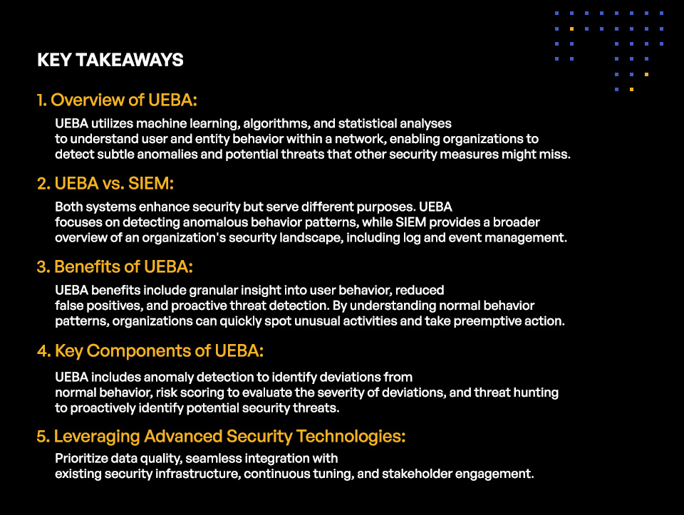 Everything You Need to Know About User and Entity Behavior Analytics (UEBA) – Key Takeaways