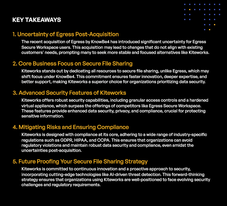 Secure Your Future: Why Egress Secure Workspace Customers Should Transition to Kiteworks - Key Takeaway