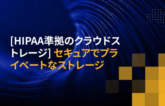 [HIPAA準拠のクラウドストレージ] セキュアでプライベートなストレージ