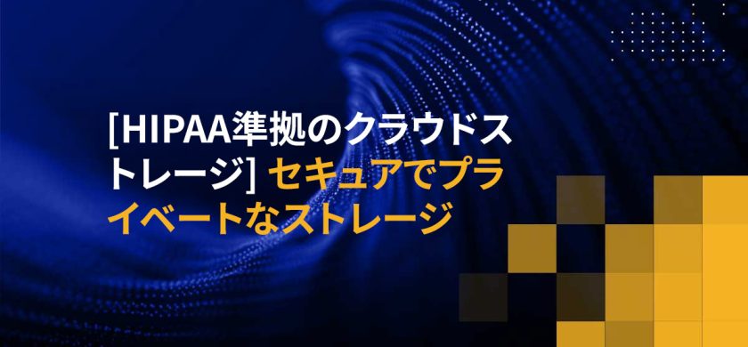 [HIPAA準拠のクラウドストレージ] セキュアでプライベートなストレージ