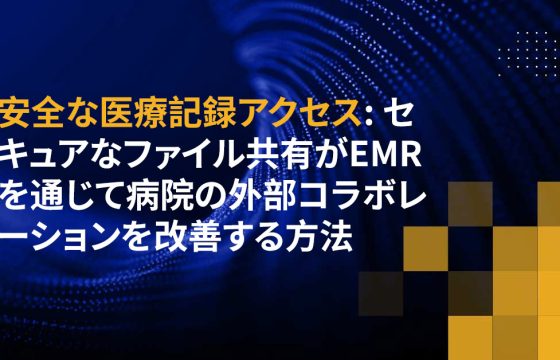 安全な医療記録アクセス: セキュアなファイル共有がEMRを通じて病院の外部コラボレーションを改善する方法